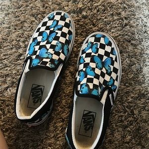 vans butterfly slip ons